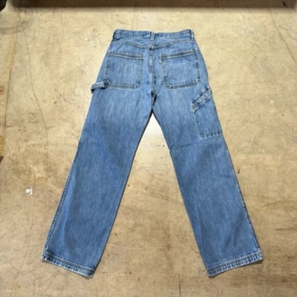 Vintage 90s Levi’s Silvertab Carpenter Faded Dark Wash Denim Blue Jeans 32 X 33 - Picture 2 of 13